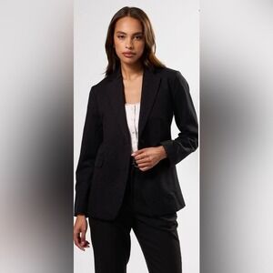 NEW Amour Vert Slim Tobie Cutaway Blazer Jacket Black Women's Meidum
